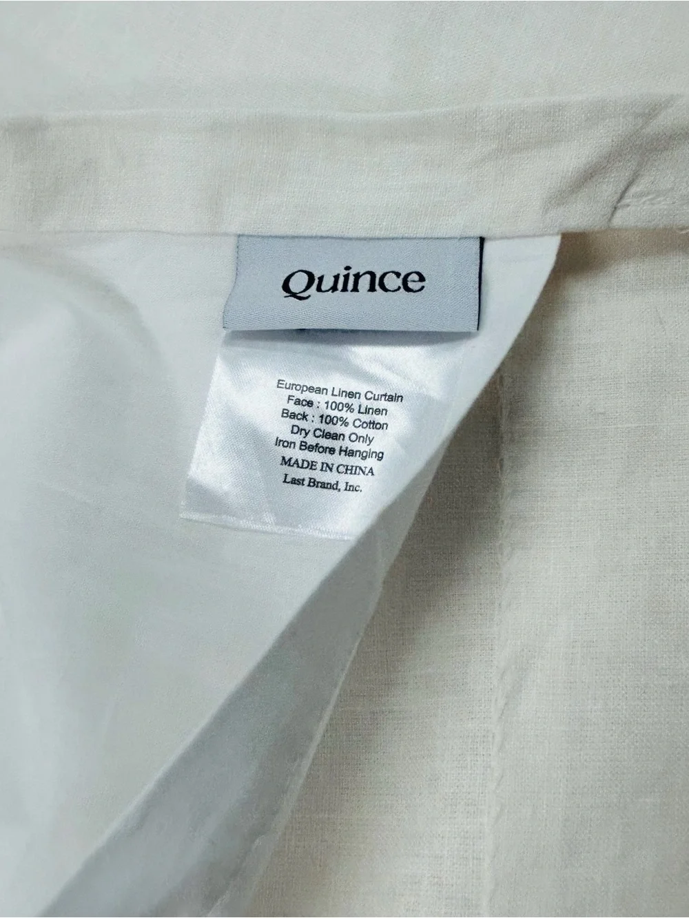 NWT QUINCE Set Of 2 48x96 European Linen Curtains Cream 8693